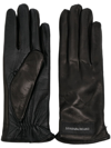 Emporio Armani Logo-patch Leather Gloves