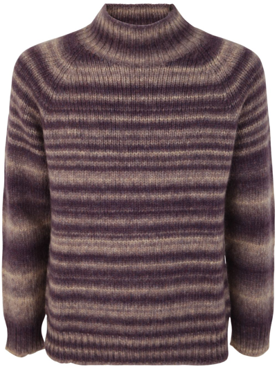 Lardini Man Knit Sweater In Purple