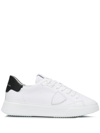 Philippe Model Temple Low Sneakers In White Leather