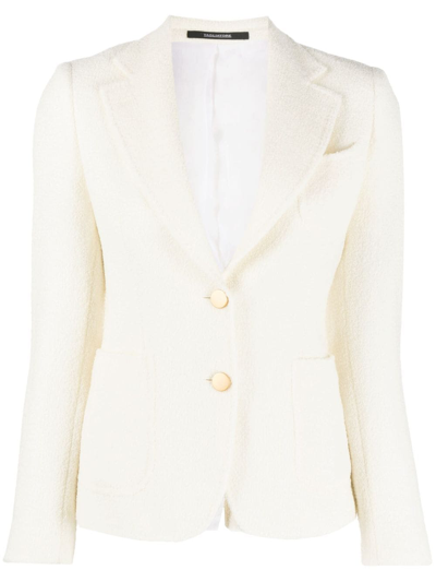 Tagliatore Slim-fit Single-breasted Blazer In White