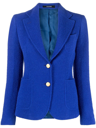 Tagliatore Single-breasted Buttoned Blazer In Blue