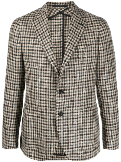 Tagliatore Pied De Poule Jacket In Grey