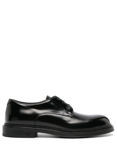 Emporio Armani Derby Shoes In Black