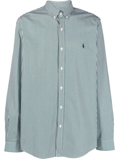 Polo Ralph Lauren Ctn Str Popeline Long Sleeve Sport Shirt In Green