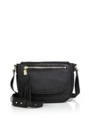 MILLY ASTOR LEATHER SADDLE BAG,0400094788312