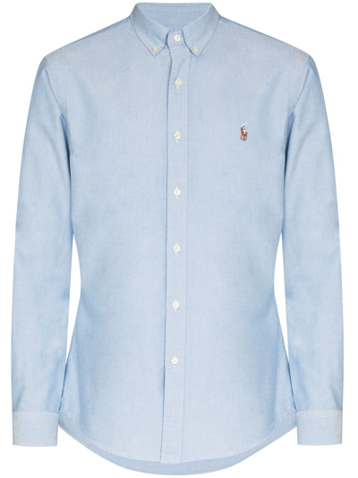 Polo Ralph Lauren Classic Oxford Long Sleeve Sport Shirt In Blue