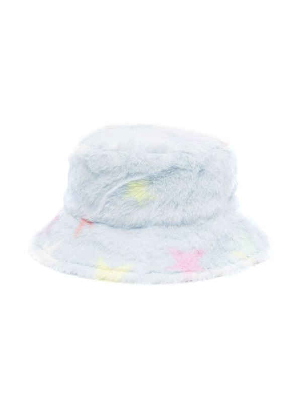 Stella McCartney Kids leaf-embroidered knitted hat - Pink
