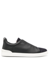 ZEGNA TRIPLE STITCH LOW TOP SNEAKER,LHRHS.S4667Z|093