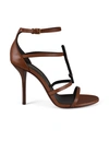 Saint Laurent Cassandra 100 Leather Sandal