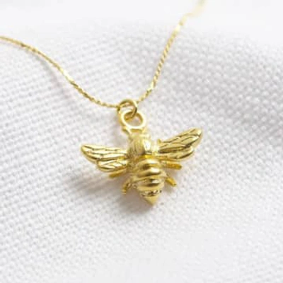 Lisa Angel | Delicate Bumblebee Pendant Necklace | Gold