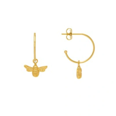 Estella Bartlett - Bee Drop Hoop Gold Earrings