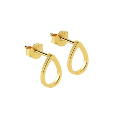 Juulry Gold Plated Droplet Stud Earrings