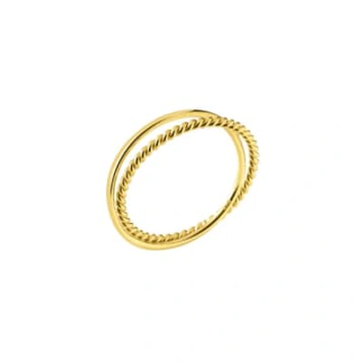 Juulry Gold Plated Mix Double Ring