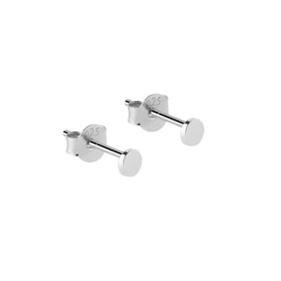 Juulry Silver Mini Stud Earrings In Metallic