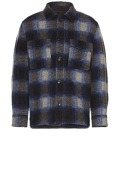 Isabel Marant Kervon Overshirt In Navy