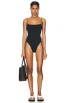 Wardrobe.nyc Matte Lycra One Piece Swimsuit In Black