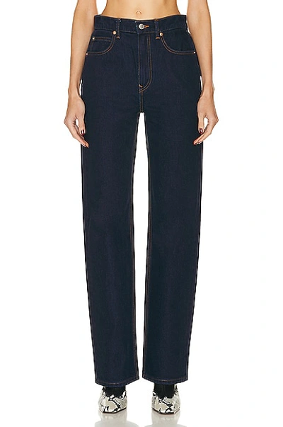 Alexander Wang Ez Mid-rise Straight Jeans In Blue