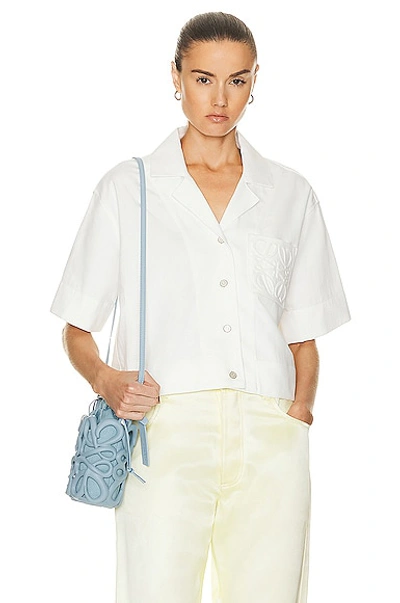Loewe Denim Cropped Pyjama Shirt In White