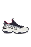 Moncler Trailgrip Lite 2 Panelled Shell Low-top Trainers In White,grey