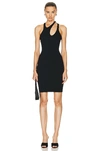 ANDREÄDAMO RIBBED JERSEY DOUBLE STRAP DRESS