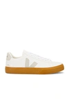 Veja Campo Chtomefree Leather Sneakers In Extra-white & Natural