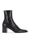 Saint Laurent Rainer 75mm Leather Boots In Nero