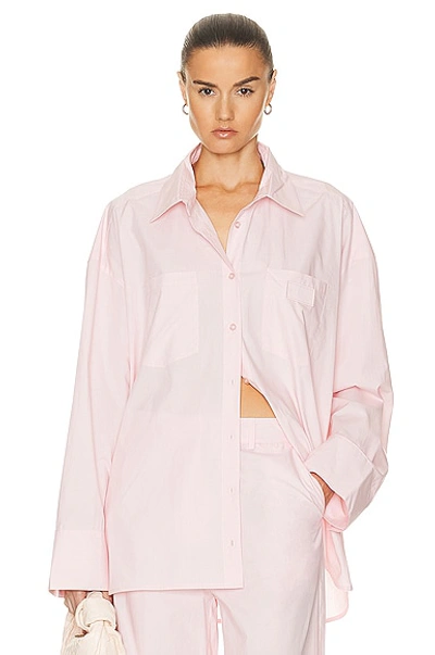 Remain Oversized Long-sleeve Cotton Shirt In Potpourri
