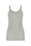 Bottega Veneta Melange Grey Wool Tank Top In Grey