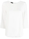 Emporio Armani Crewneck Blouse In White