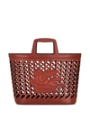 ETRO ETRO PERFORATED LEATHER SHOPPING BAG