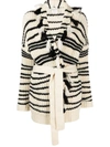 FORTE FORTE FORTE_FORTE LONG SUSTAINABLE WOOL INTARSIA CARDIGAN