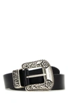 Golden Goose Leather Decorative-buckle Belt In Black