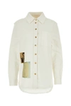 Lanvin Women's Stretch Denim Shirt In Opticwhite