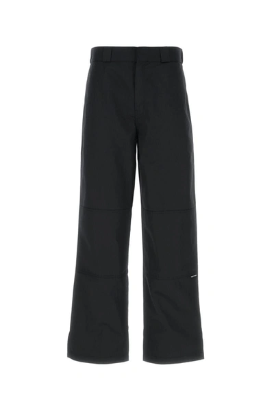 Palm Angels Cotton Blend Chino Pants In Black