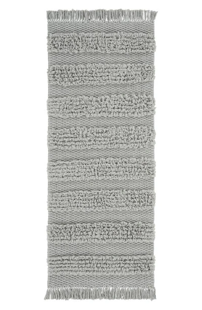 Vcny Home Savannah Cotton Fringe Indoor Runner In Grey