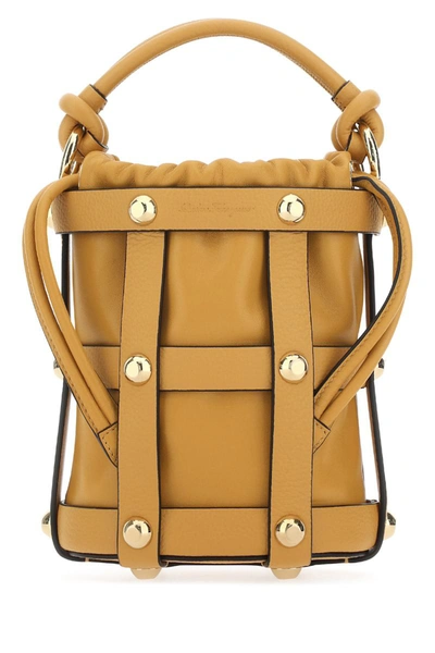 Ferragamo Cage Calf-leather Bucket Bag In Languor