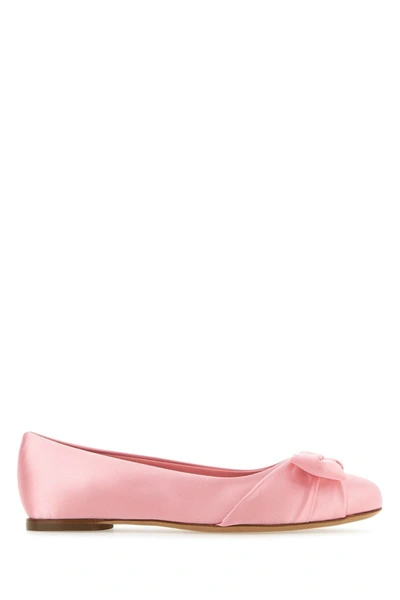 Ferragamo Light Pink Varina Viscose Ballerina