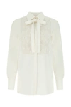 Valentino White Poplin Shirt In 001