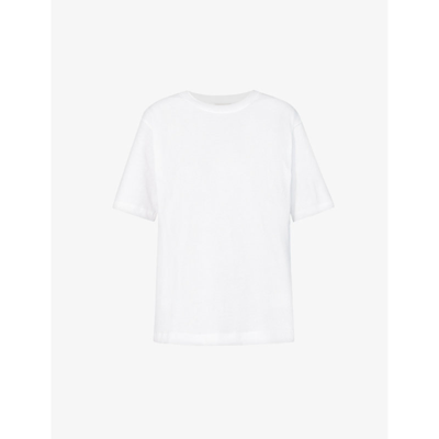 Dries Van Noten Womens White Round-neck Relaxed-fit Cotton-jersey T-shirt