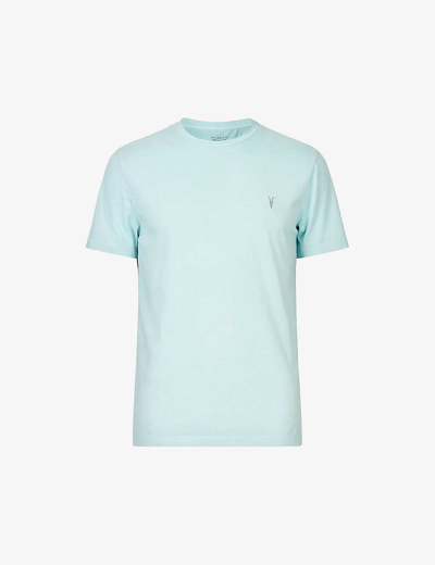 Allsaints Ossage Slim Fit Tee In Cyan Blue