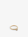MONICA VINADER MONICA VINADER WOMENS YELLOW GOLD DIAMOND ESSENTIAL 18CT YELLOW GOLD-PLATED VERMEIL SILVER AND 0.05C,69890247