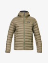 Patagonia Mens Basin Green Padded Brand-patch Recycled-nylon Down Jacket