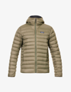 Patagonia Mens Basin Green Padded Brand-patch Recycled-nylon Down Jacket In Green