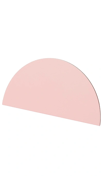 Block Design Semi Circle Geometric Photo Clip In Pink