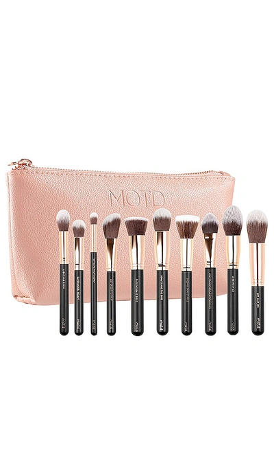 M.o.t.d. Cosmetics Pro Face Makeup Brush Set In Black