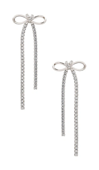 Shashi Bianca Bow Earring In Silver