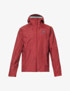 Patagonia Mens Wax Red Torrentshell 3l Brand-patch Regular-fit Recycled-nylon Hooded Jacket