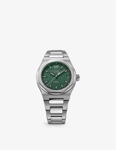 Girard-perregaux Mens Green 81010-11-3153-1cm Laureato Stainless-steel Automatic Watch