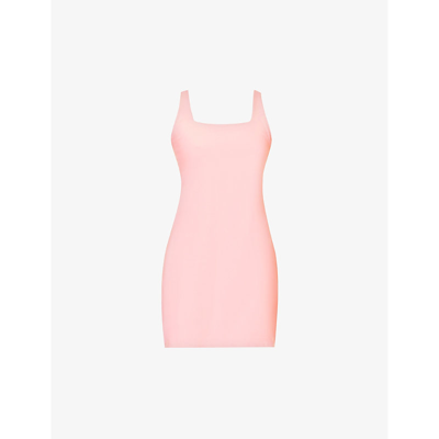 Girlfriend Collective Pink Tommy Dress In Candy Pink