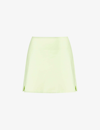 GIRLFRIEND COLLECTIVE GIRLFRIEND COLLECTIVE WOMEN'S GREEN TEA HIGH-RISE A-LINE STRETCH-RECYCLED-POLYESTER MINI SKORT,69181499
